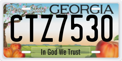 GA license plate CTZ7530