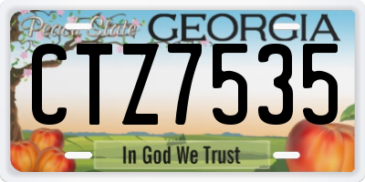 GA license plate CTZ7535