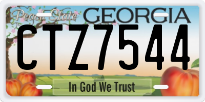 GA license plate CTZ7544