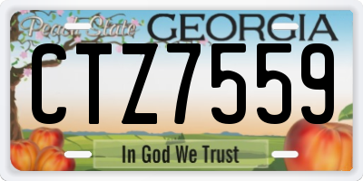 GA license plate CTZ7559
