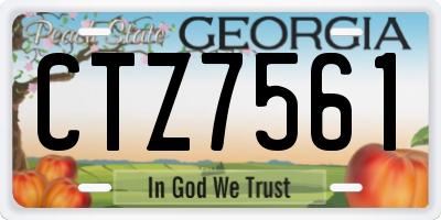 GA license plate CTZ7561