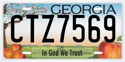 GA license plate CTZ7569