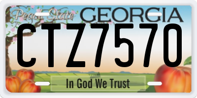 GA license plate CTZ7570