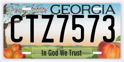 GA license plate CTZ7573