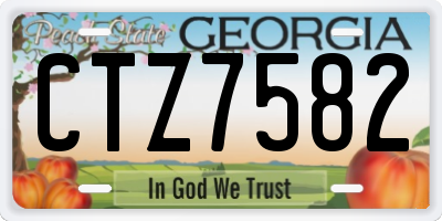GA license plate CTZ7582