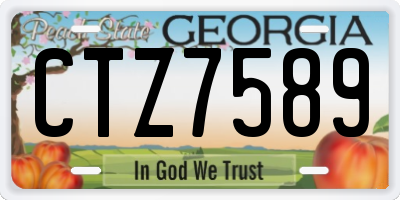 GA license plate CTZ7589