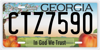 GA license plate CTZ7590