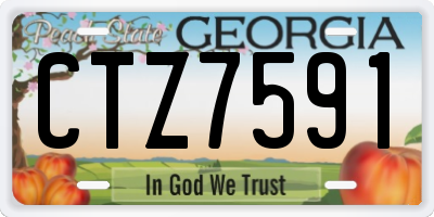 GA license plate CTZ7591