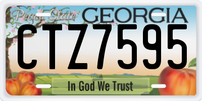 GA license plate CTZ7595