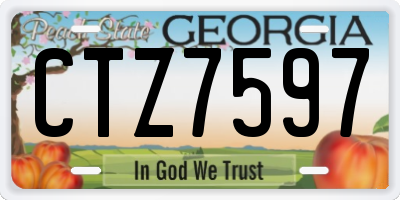GA license plate CTZ7597