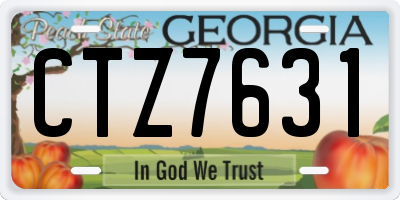 GA license plate CTZ7631