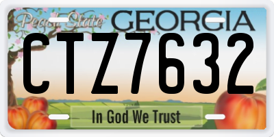 GA license plate CTZ7632