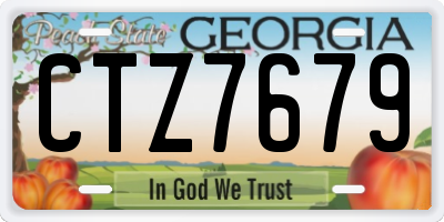 GA license plate CTZ7679