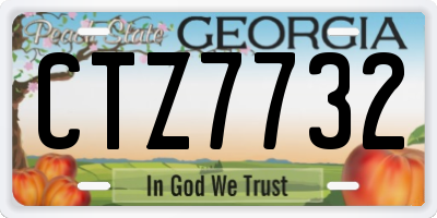 GA license plate CTZ7732