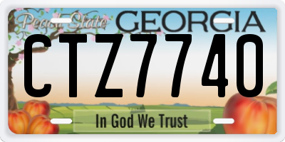 GA license plate CTZ7740