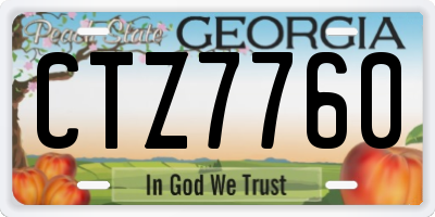GA license plate CTZ7760