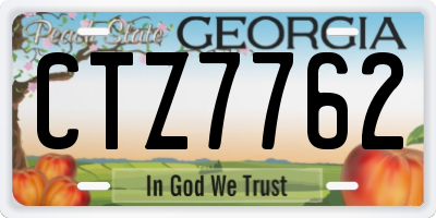 GA license plate CTZ7762