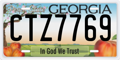 GA license plate CTZ7769