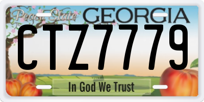 GA license plate CTZ7779