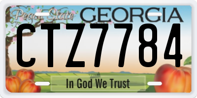 GA license plate CTZ7784
