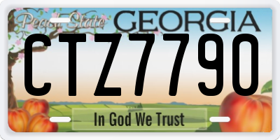 GA license plate CTZ7790
