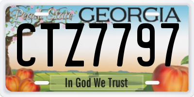 GA license plate CTZ7797
