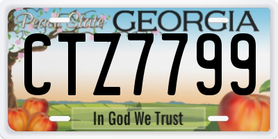 GA license plate CTZ7799