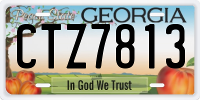 GA license plate CTZ7813