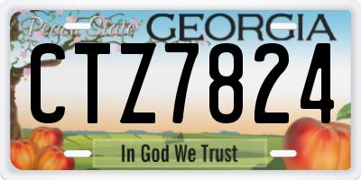 GA license plate CTZ7824