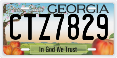 GA license plate CTZ7829