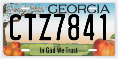 GA license plate CTZ7841