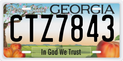 GA license plate CTZ7843