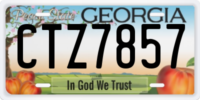 GA license plate CTZ7857