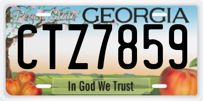 GA license plate CTZ7859