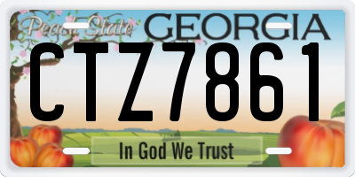 GA license plate CTZ7861