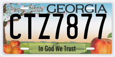 GA license plate CTZ7877