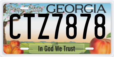 GA license plate CTZ7878
