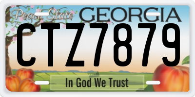 GA license plate CTZ7879