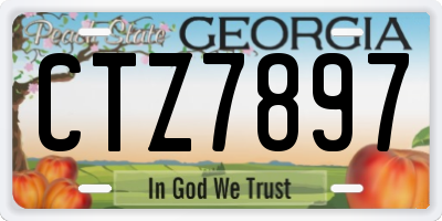 GA license plate CTZ7897