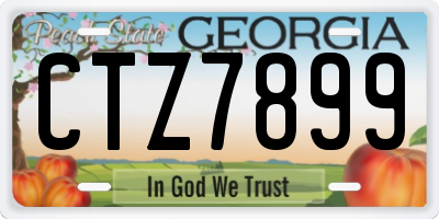 GA license plate CTZ7899