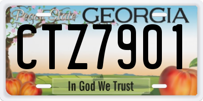 GA license plate CTZ7901