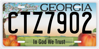 GA license plate CTZ7902