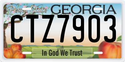 GA license plate CTZ7903