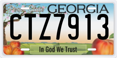 GA license plate CTZ7913