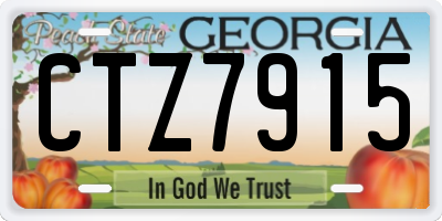 GA license plate CTZ7915