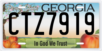 GA license plate CTZ7919
