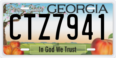 GA license plate CTZ7941
