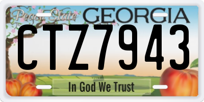 GA license plate CTZ7943