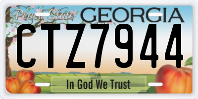 GA license plate CTZ7944