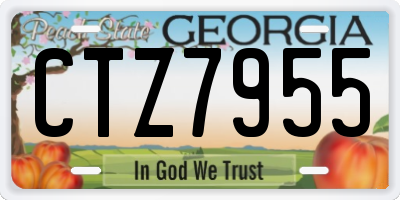 GA license plate CTZ7955